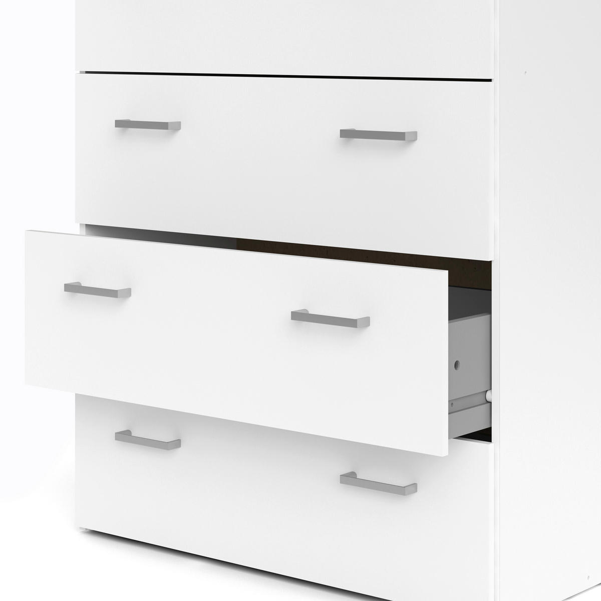 COMODĂ 74,1/114,7/36 cm  - argintiu/alb, Design, plastic/material pe bază de lemn (74,1/114,7/36cm) - Livetastic