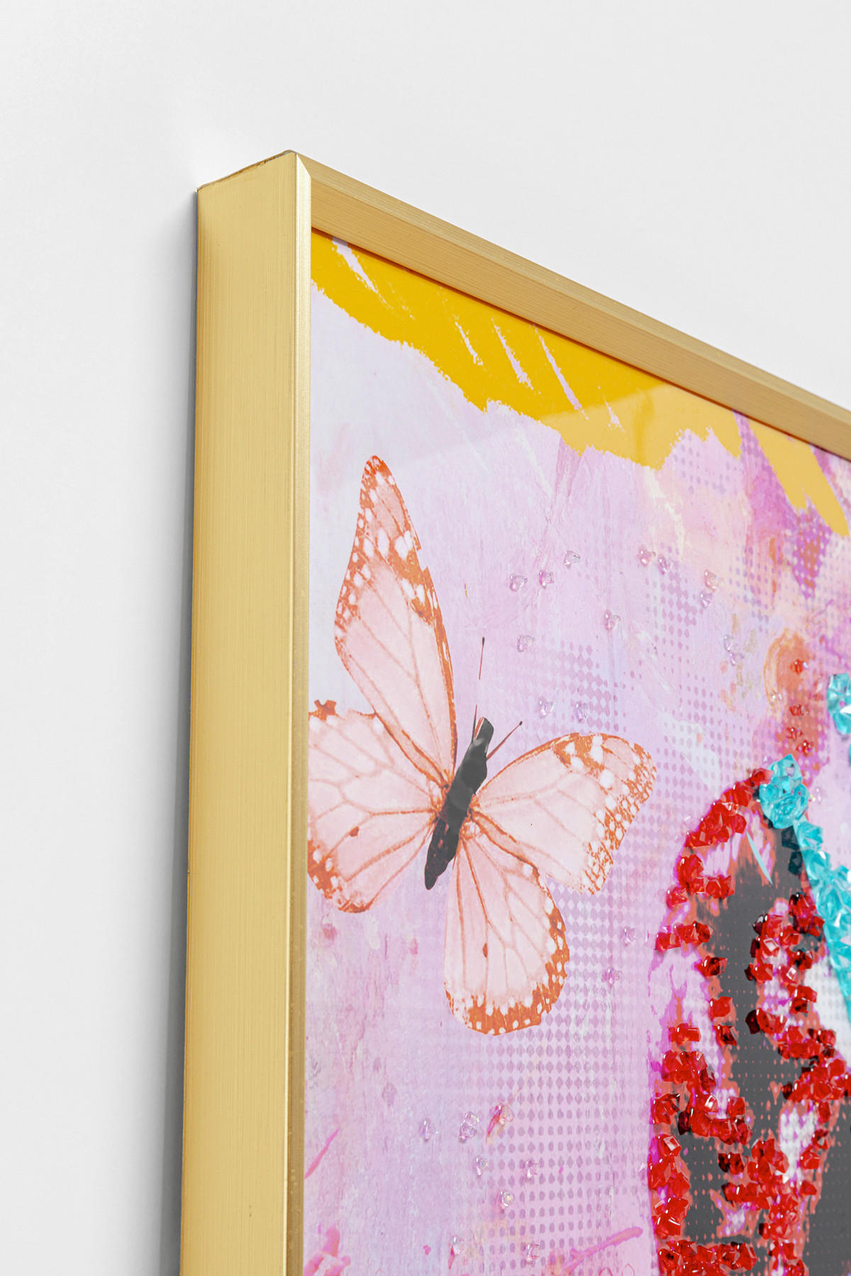 BILD Blumen, Frauen  - Goldfarben/Multicolor, Design, Glas/Kunststoff (100/100cm) - Kare-Design