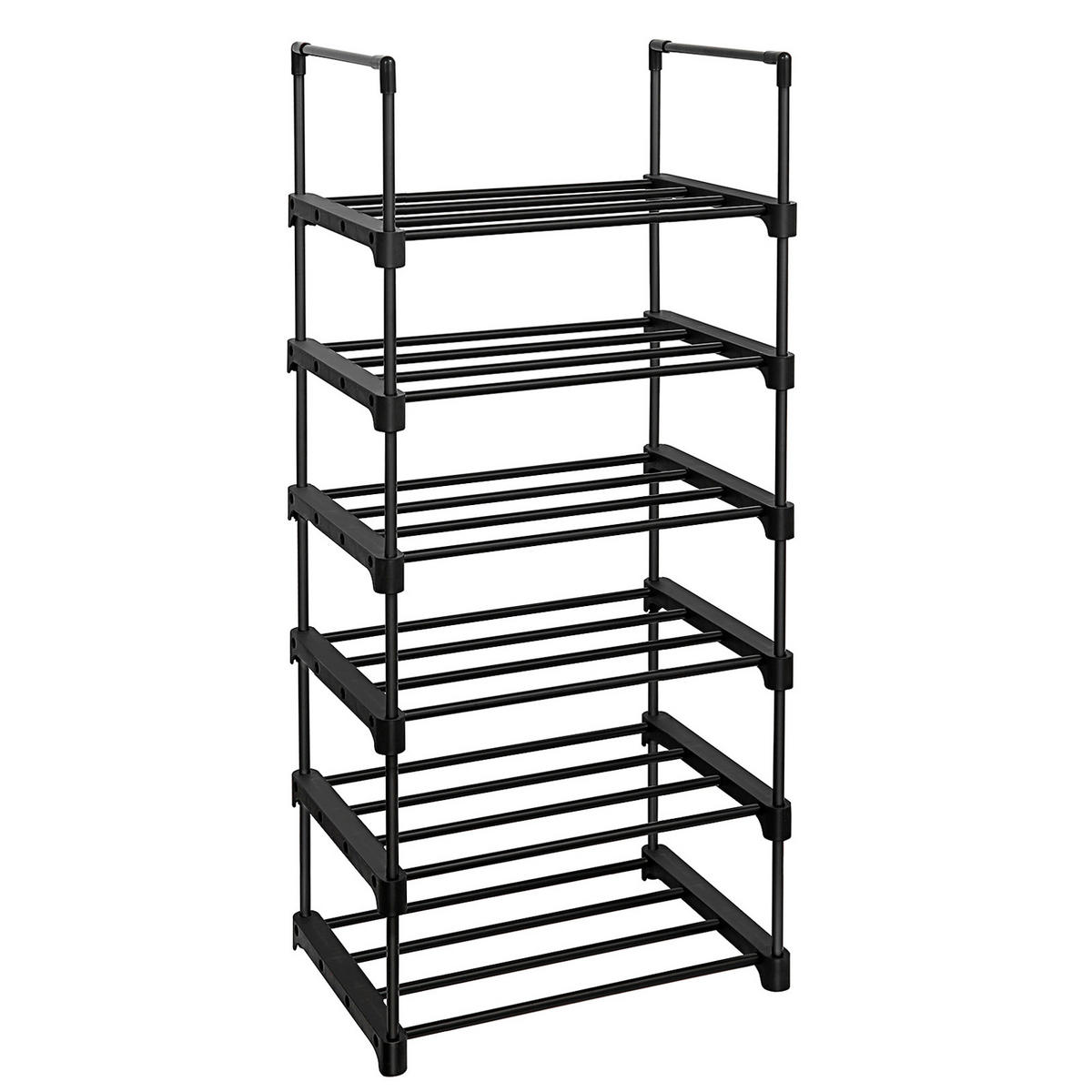 REGÁL NA TOPÁNKY, čierna, 45/106/30 cm - čierna, Trend, kov/plast (45/106/30cm) - Boxxx