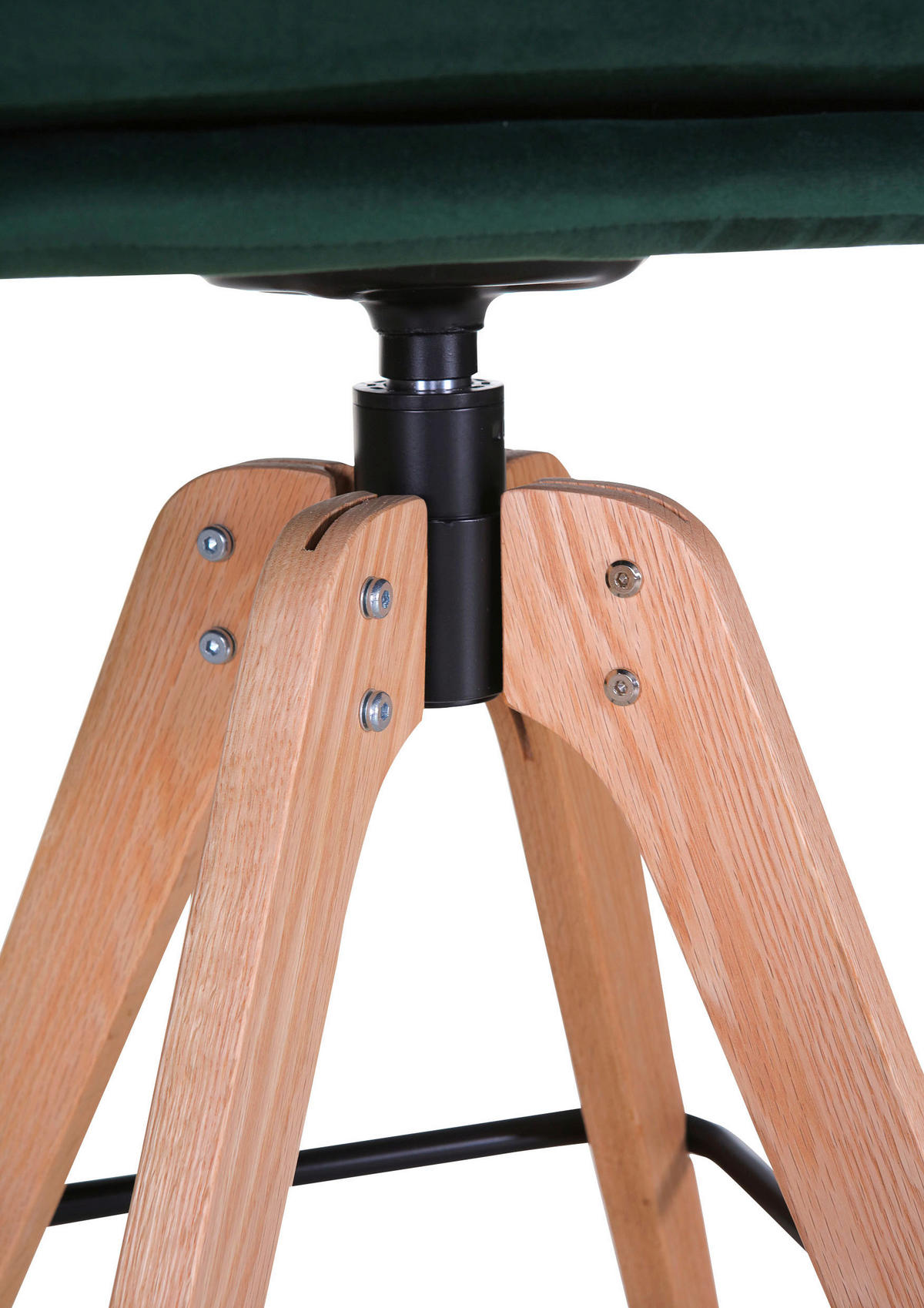 BARHOCKER in Textil Dunkelgrün  - Dunkelgrün/Eichefarben, MODERN, Holz/Textil (53/55/100cm) - Livetastic