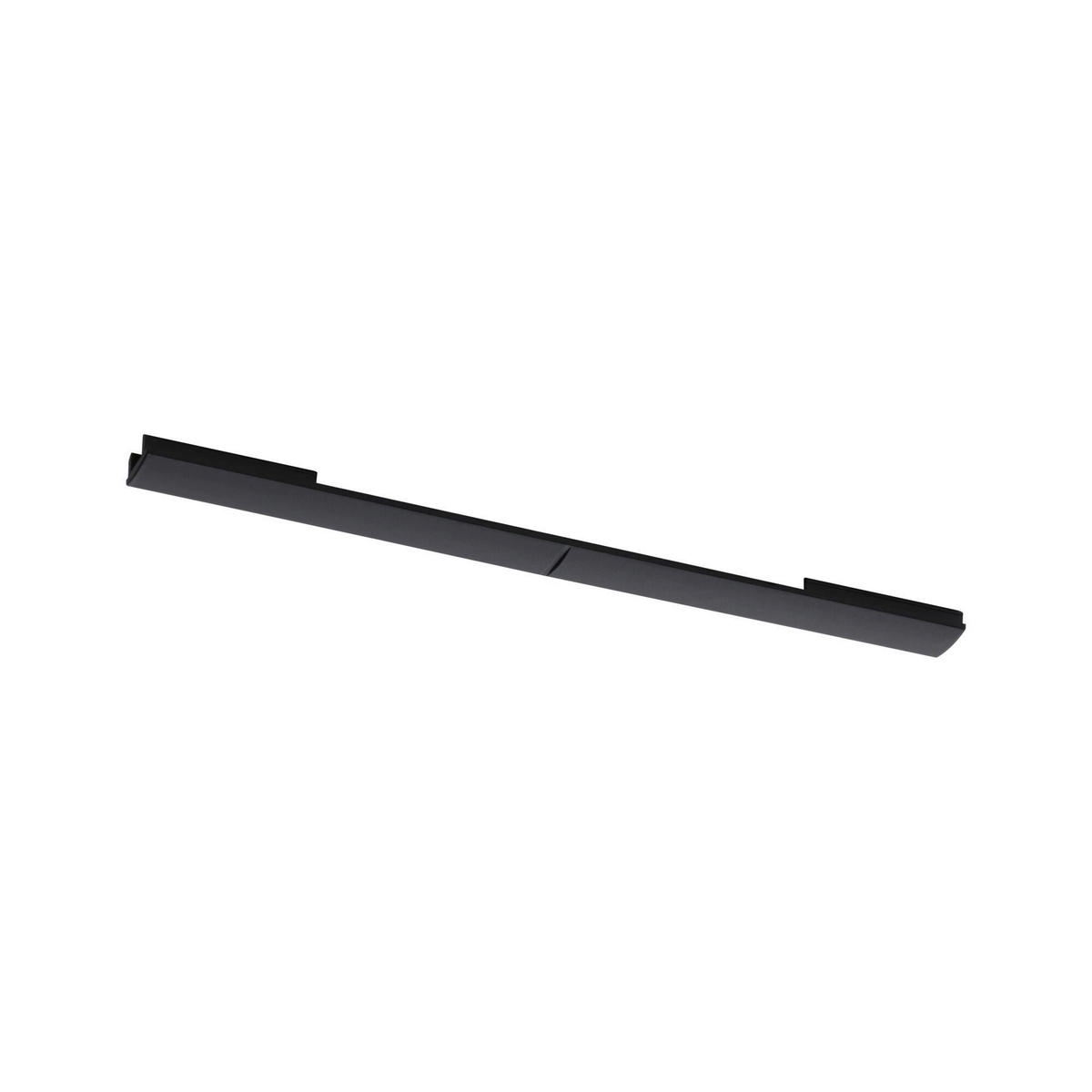 SCHIENENSYSTEM-ABDECKSCHIENE URail 12,5/0,5/1 cm   - Transparent/Schwarz, Basics, Kunststoff (12,5/0,5/1cm) - Paulmann