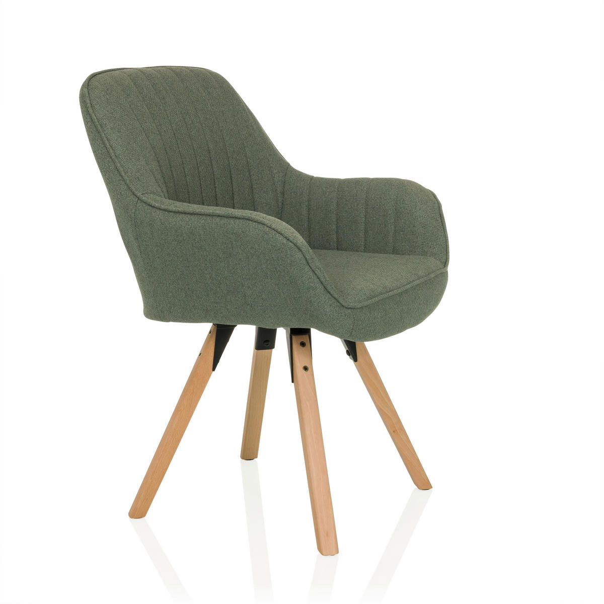 ARMLEHNSTUHL     Mintgrau  - Mintgrau/Buchefarben, MODERN, Holz/Textil (56/84/62cm) - MID.YOU