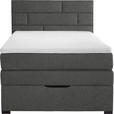 BOXSPRINGBETT 100/200 cm  in Hellgrau  - Wengefarben/Hellgrau, KONVENTIONELL, Textil (100/200cm) - Carryhome