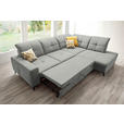 ECKSOFA in Chenille Hellgrau  310/240 cm  - Hellgrau/Schwarz, Design, Textil/Metall (310/240cm) - Xora