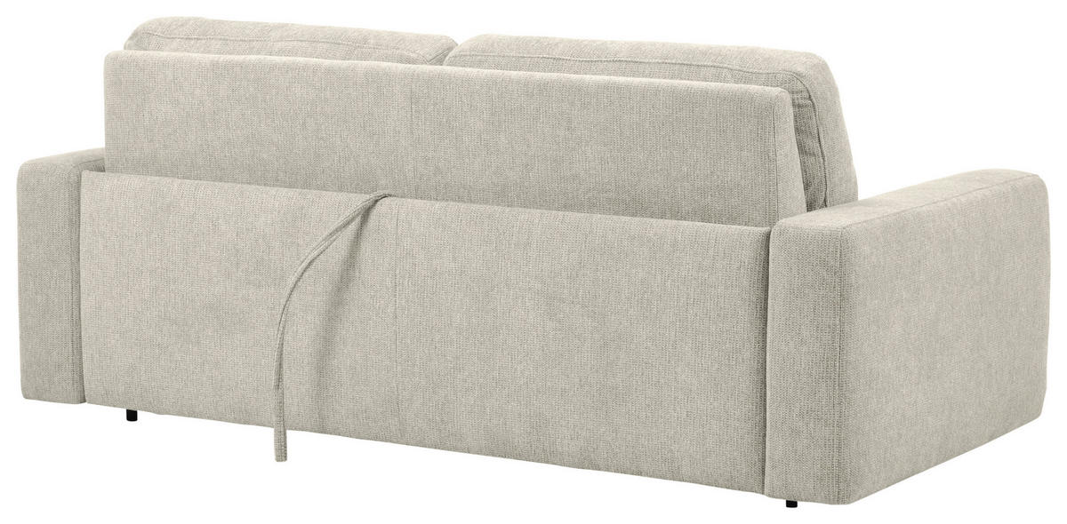 SCHLAFSOFA Flachgewebe Weiß  - Schwarz/Weiß, MODERN, Kunststoff/Textil (195/80/100cm) - Carryhome