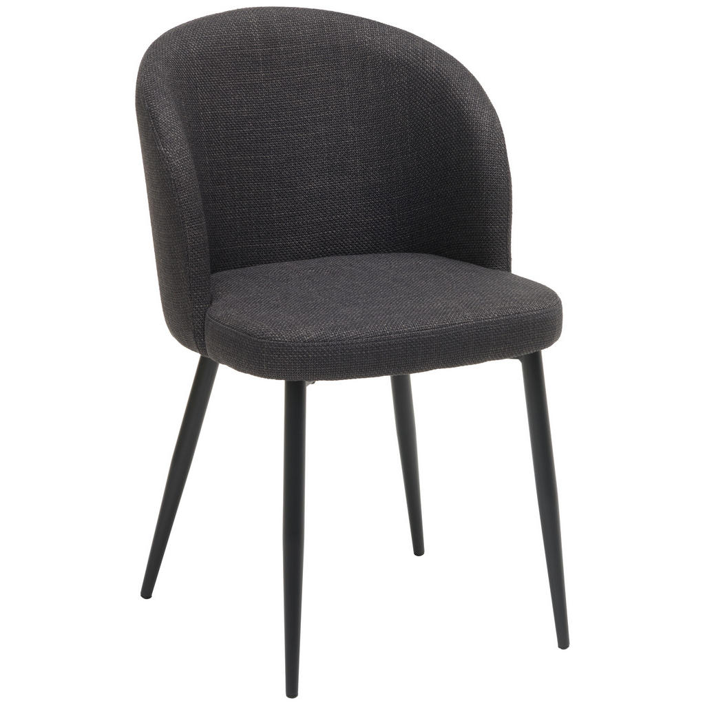 Vierfußstuhl Flo Webstoff Anthrazit, B: 49 cm