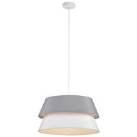 HÄNGELEUCHTE 45/120 cm  - Weiß/Grau, Trend, Kunststoff/Textil (45/120cm) - Collett's Monde