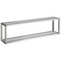WANDREGAL Weiß, Edelstahlfarben  - Edelstahlfarben/Weiß, Design, Glas/Metall (78/22/14cm)