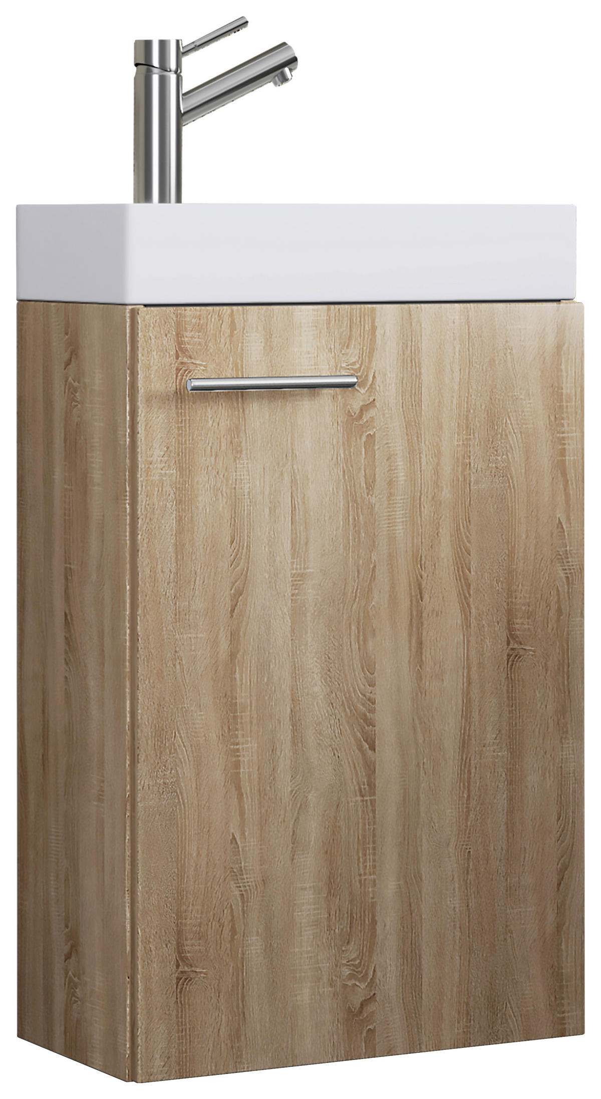 TVÄTTSTÄLL MED KOMMOD 40,5 cm  - vit/Sonoma ek, Modern, trämaterial/keramik (40,5cm) - MID.YOU