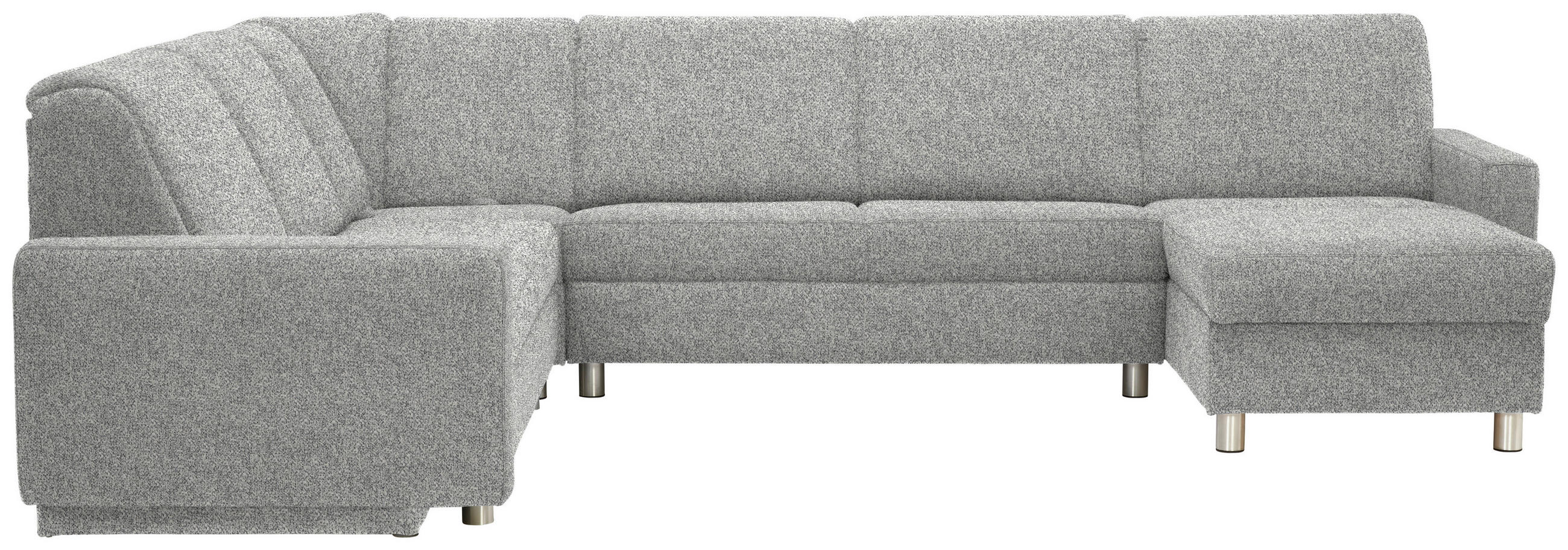 WOHNLANDSCHAFT  in Mikrovelours Naturfarben  - Alufarben/Naturfarben, KONVENTIONELL, Kunststoff/Textil (236/322/158cm) - Sedda