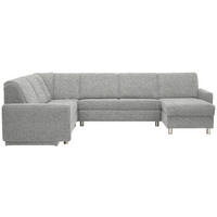 WOHNLANDSCHAFT  in Mikrovelours Naturfarben  - Alufarben/Naturfarben, KONVENTIONELL, Kunststoff/Textil (236/322/158cm) - Sedda