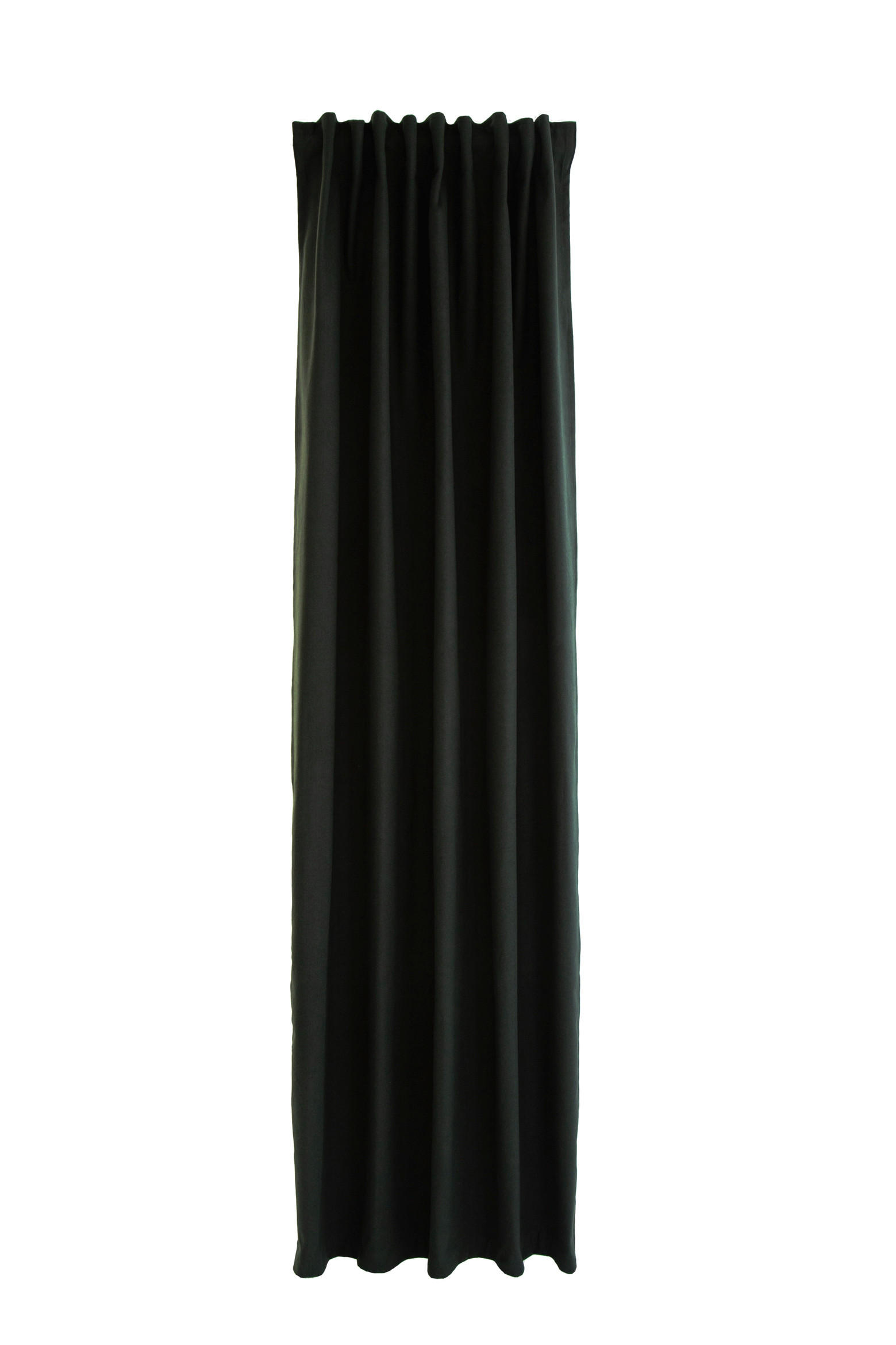 WÄRMESCHUTZVORHANG blickdicht  - Schwarz, Basics, Textil (140/245cm)