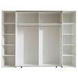 KLEIDERSCHRANK  in Weiß  - Alufarben/Weiß, KONVENTIONELL, Holzwerkstoff/Kunststoff (267/205/57cm) - Carryhome