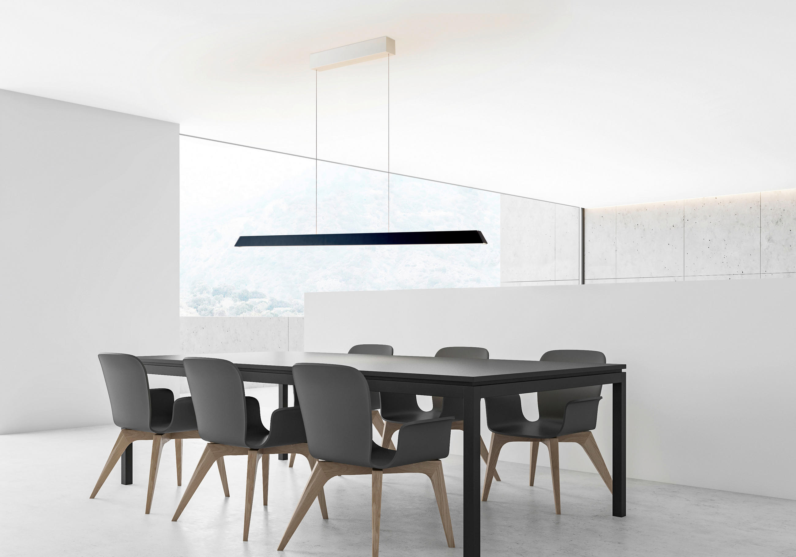 LED-HÄNGELEUCHTE 120/3/140 cm  - Schwarz/Weiß, Design, Metall (120/3/140cm) - BOPP