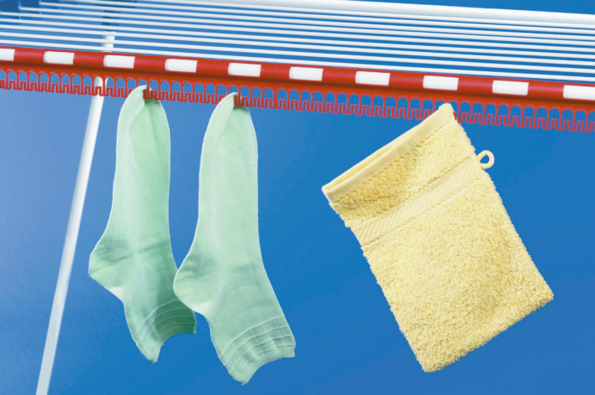 USCĂTOR DE RUFE VERTICAL - albastru/alb, Basics, plastic (87/157/66cm) - Leifheit