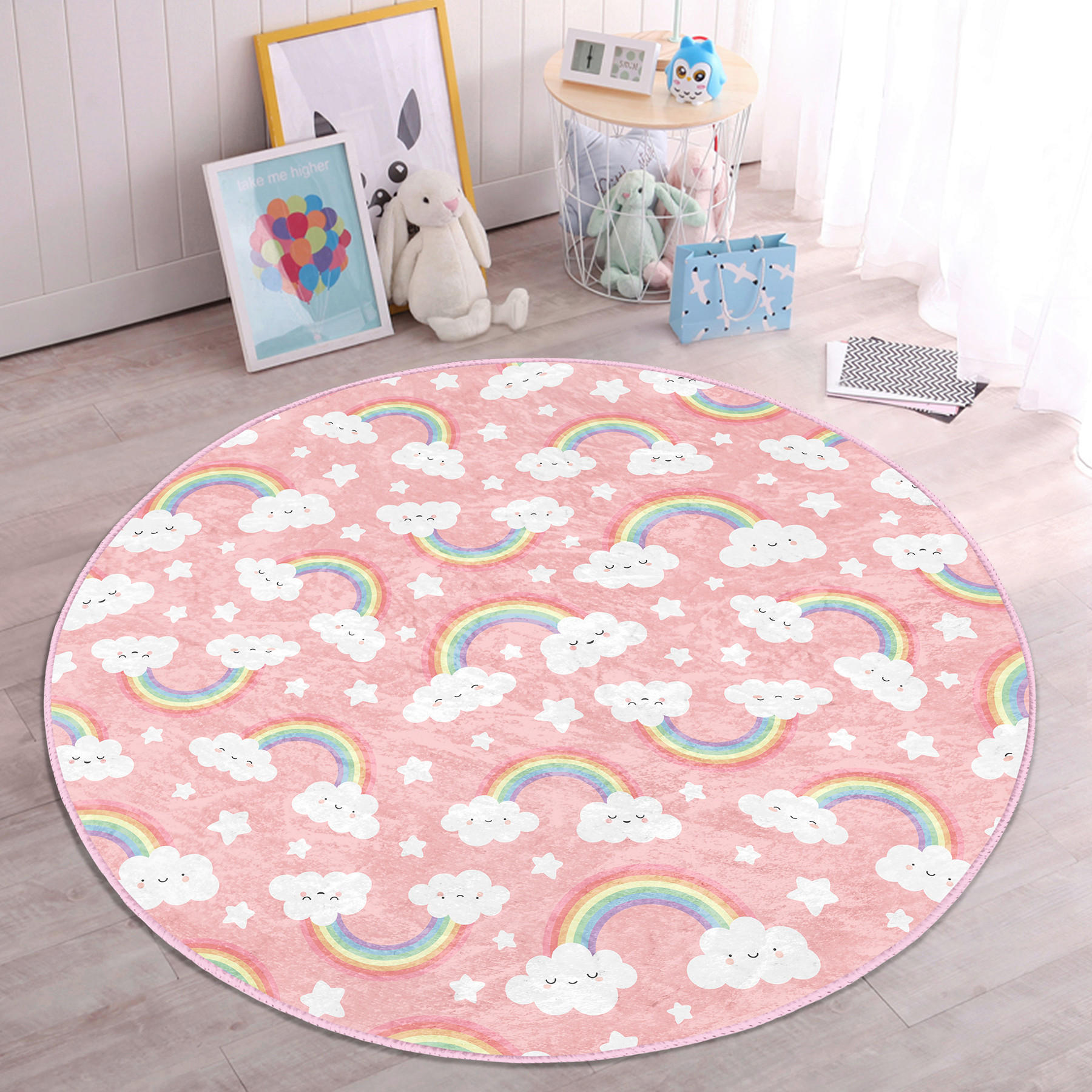 KINDERTEPPICH 120/120 cm Multicolor rund  - Multicolor, Basics, Textil (120/120cm)