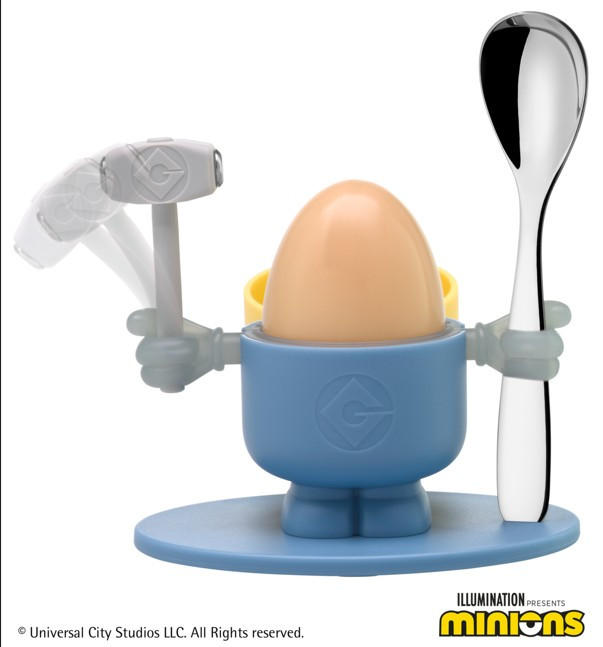 EIERBECHERSET Minions Metall, Kunststoff  - Multicolor, Basics, Kunststoff/Metall (15,5/14,5/8cm) - WMF