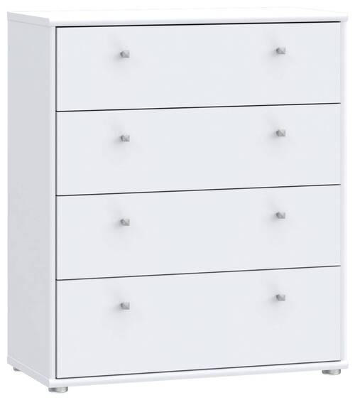 KOMMODE  in 73,7/85,5/34,8 cm  - Alufarben/Weiß, Design, Holzwerkstoff (73,7/85,5/34,8cm)