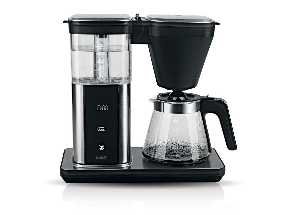 FILTERKAFFEEMASCHINE  - Edelstahlfarben/Schwarz, Trend, Glas/Kunststoff (40/21/40cm) - Beem