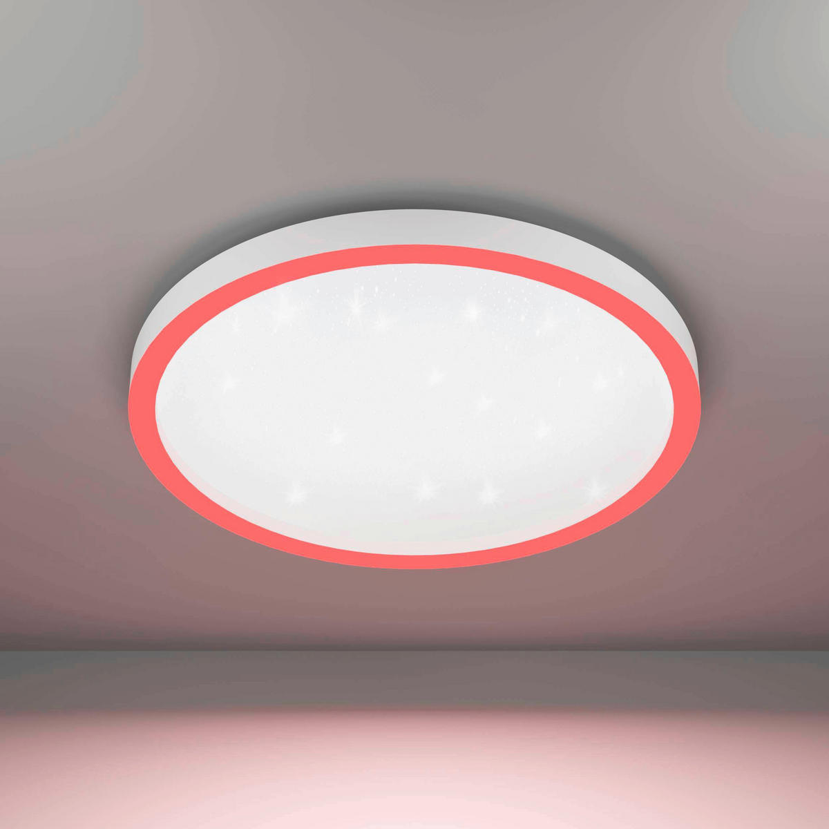 DECKENLEUCHTE 34,5 W  57/7 cm    - Weiss, Design, Kunststoff/Metall (57/7cm) - Eglo