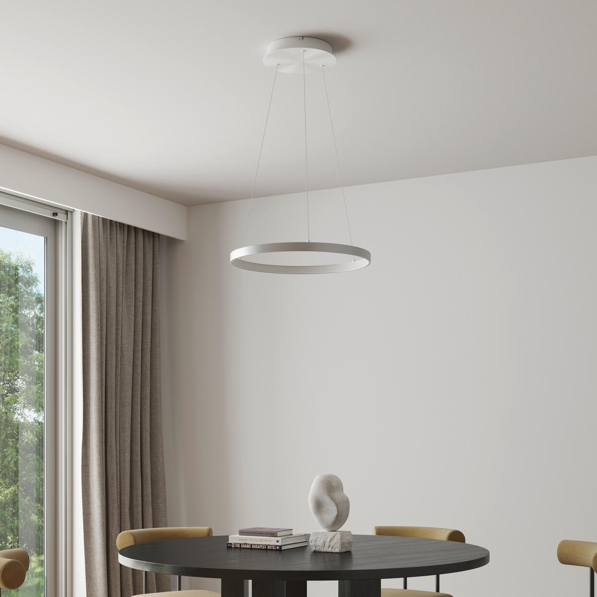 LED-PENDELLEUCHTE 57/180/200 cm   - Alufarben, Design, Kunststoff/Metall (57/180/200cm) - Paul Neuhaus