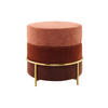HOCKER Struktur Terracotta  - Terracotta, Basics, Textil/Metall (48,5/48,5/46cm) - Kayoom