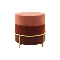 HOCKER Struktur Terracotta  - Terracotta, Basics, Textil/Metall (48,5/48,5/46cm) - Kayoom