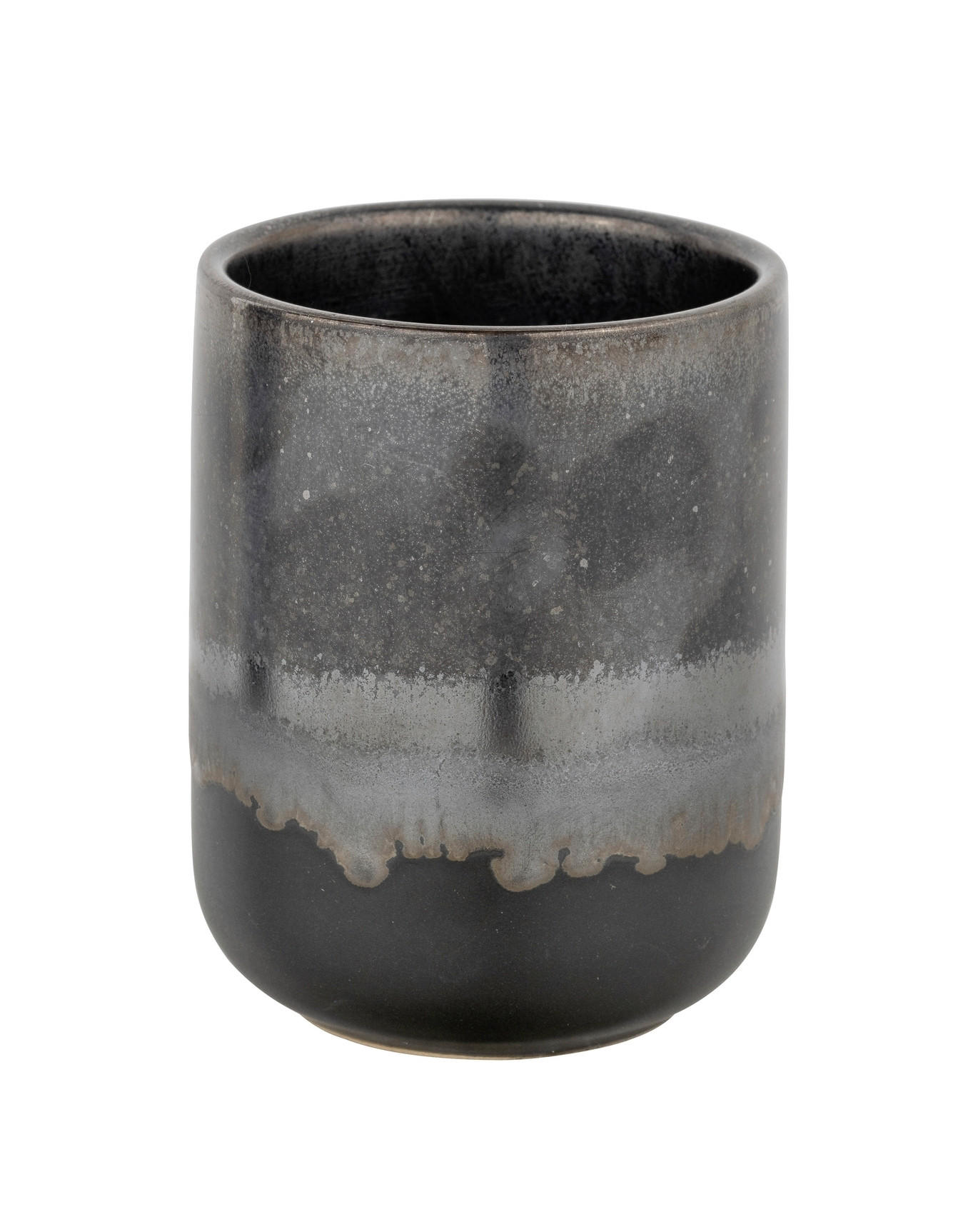 ZAHNPUTZBECHER RIOLO  - Dunkelgrau/Grau, KONVENTIONELL, Keramik (8/10/8cm) - Schöner Wohnen