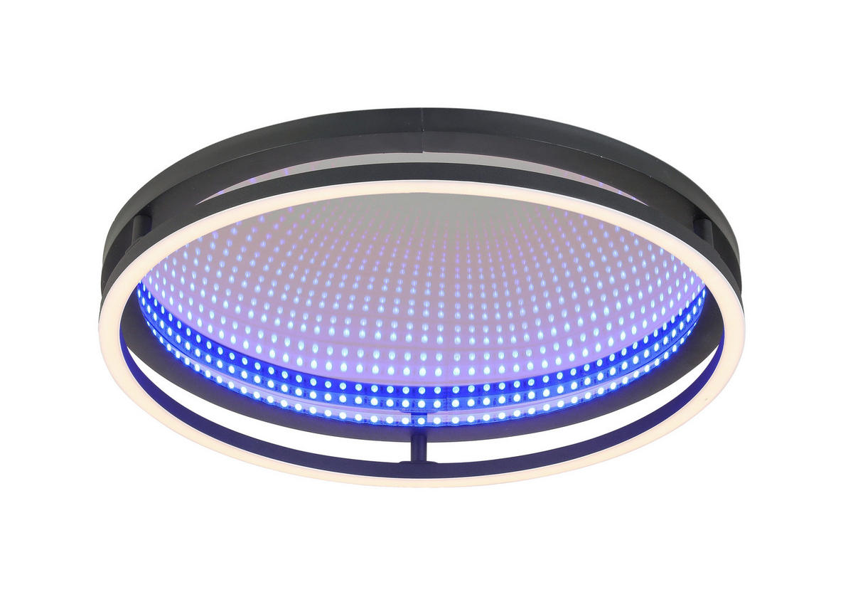 PLAFONIERĂ CU LED - negru, Lifestyle, plastic/metal (39/8,7cm) - Novel