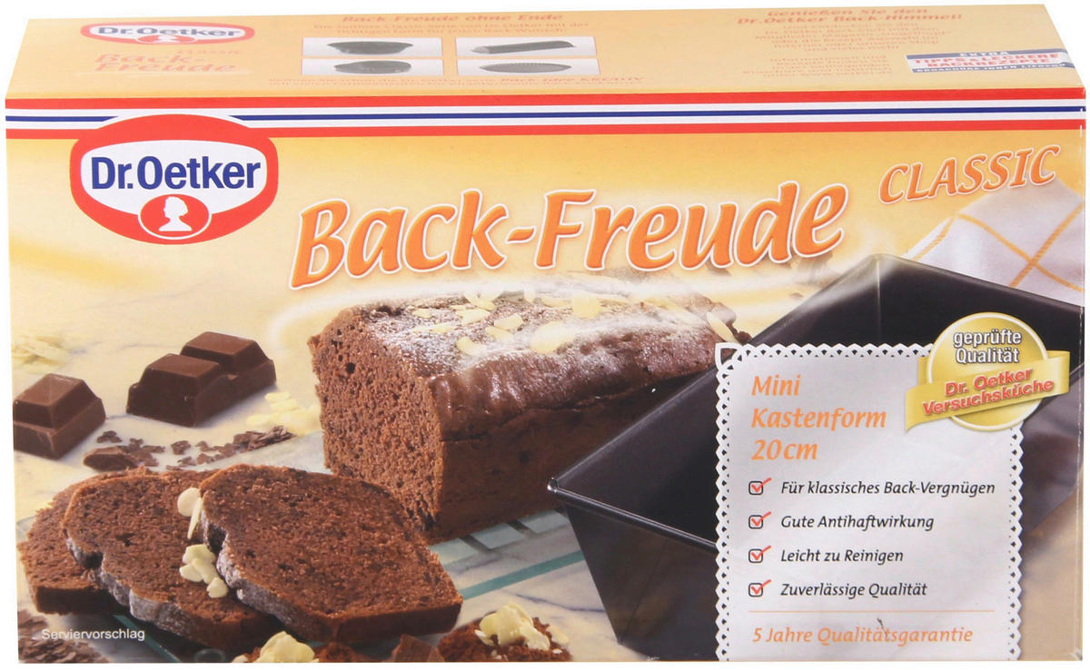 KASTENFORM 20/11,5/7 cm  - Schwarz, Basics, Metall (20/11,5/7cm) - Dr.Oetker