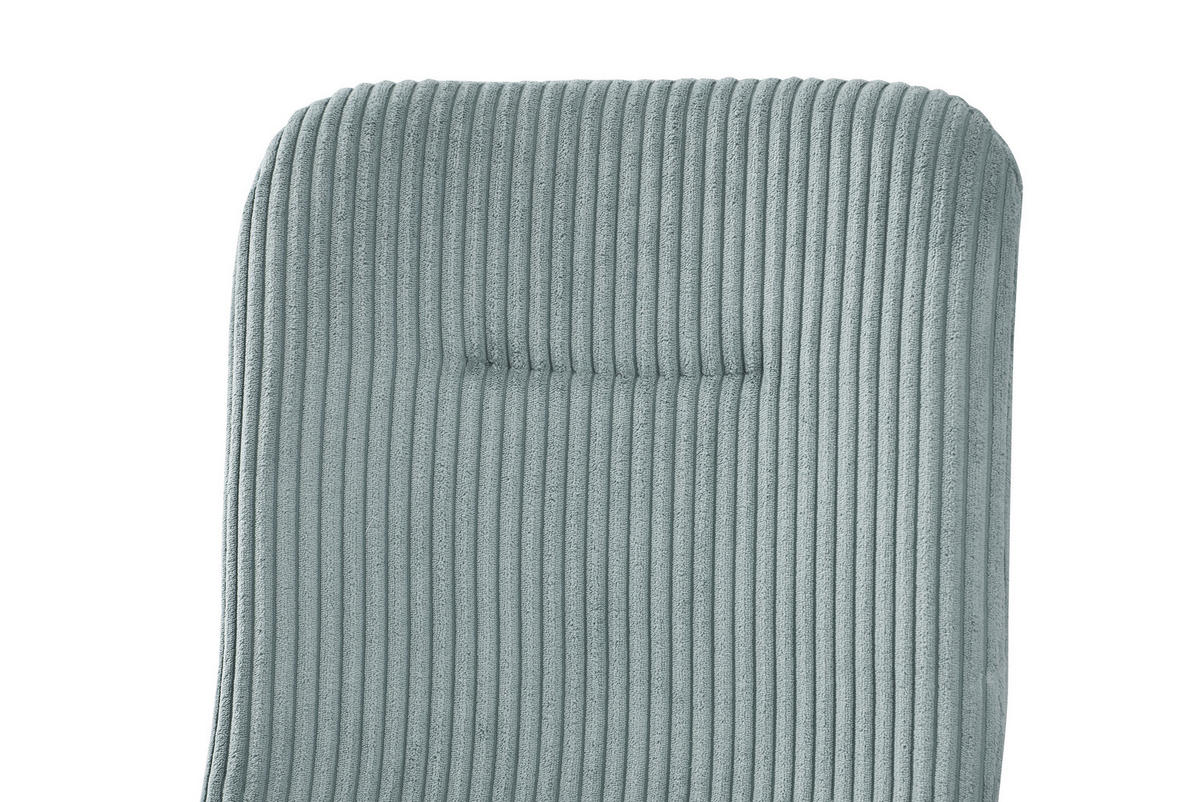 STUHL Cord Jadegrün  - Jadegrün/Schwarz, Design, Textil/Metall (43/83/56cm) - Xora