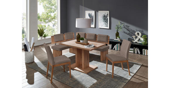 ECKBANK 155/195 cm in Braun, Eichefarben - Eichefarben/Braun, KONVENTIONELL, Holzwerkstoff/Textil (155/195cm) - Cantus