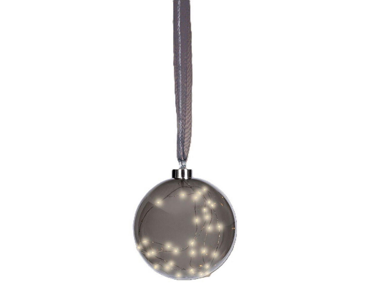 DEKORAČNÁ GUĽA   - antracitová, Trend, sklo (20cm) - Ambia Home