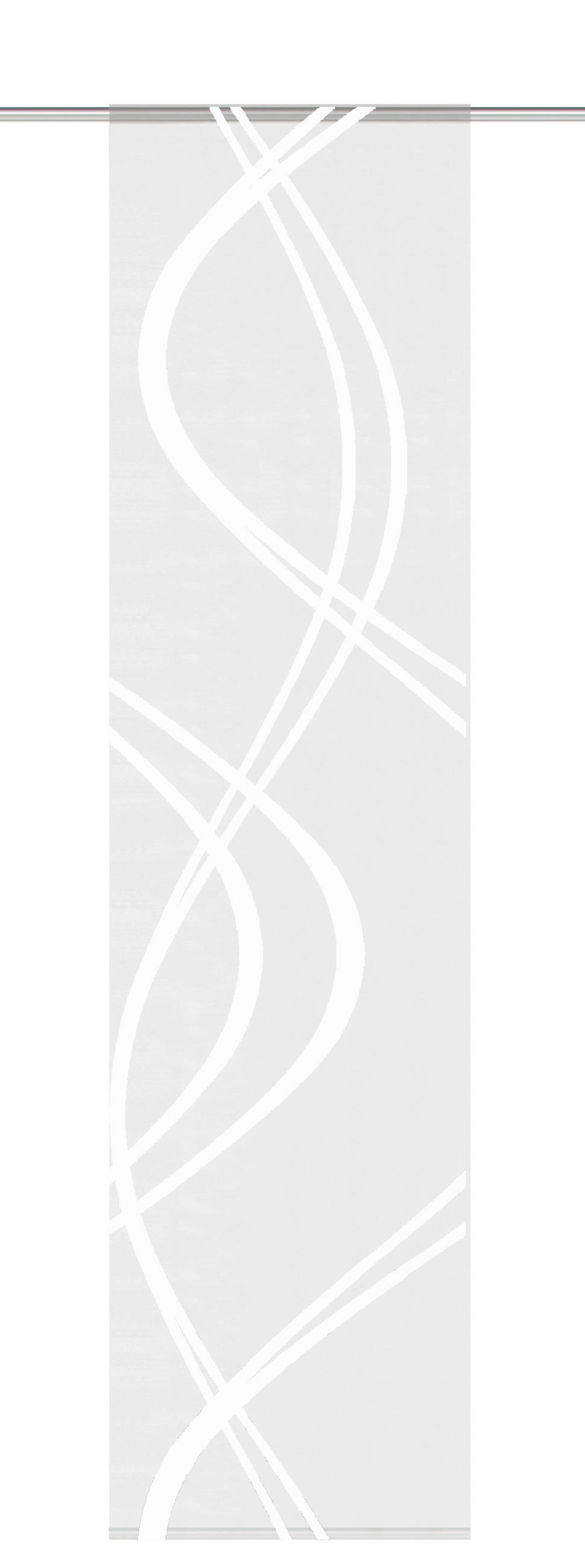 FLÄCHENVORHANG in Weiß transparent  - Weiß, Basics, Textil (60/245cm) - Schmidt W. Gmbh