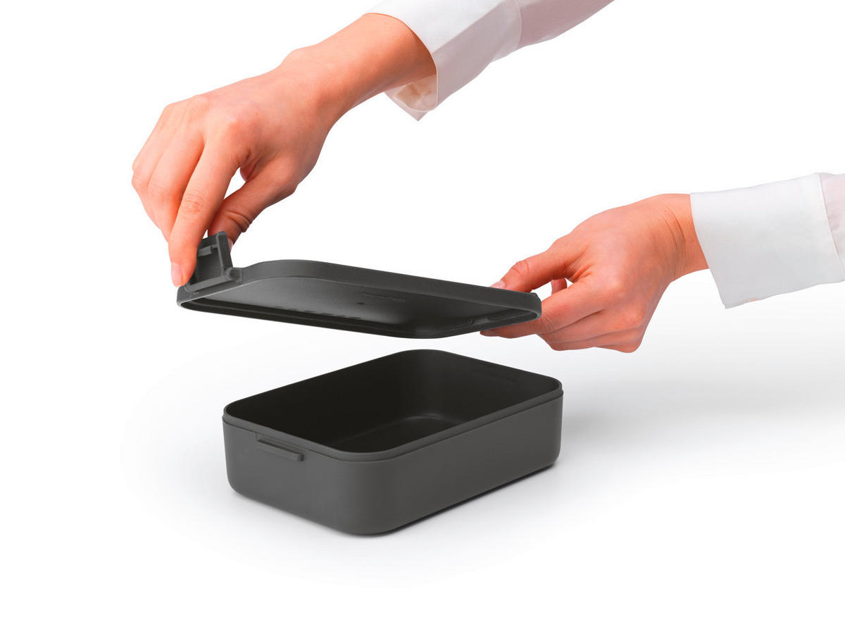 KRABIČKA NA OBĚD  plast  - tmavě šedá, Basics, plast (20/5.5/13.5cm) - Brabantia