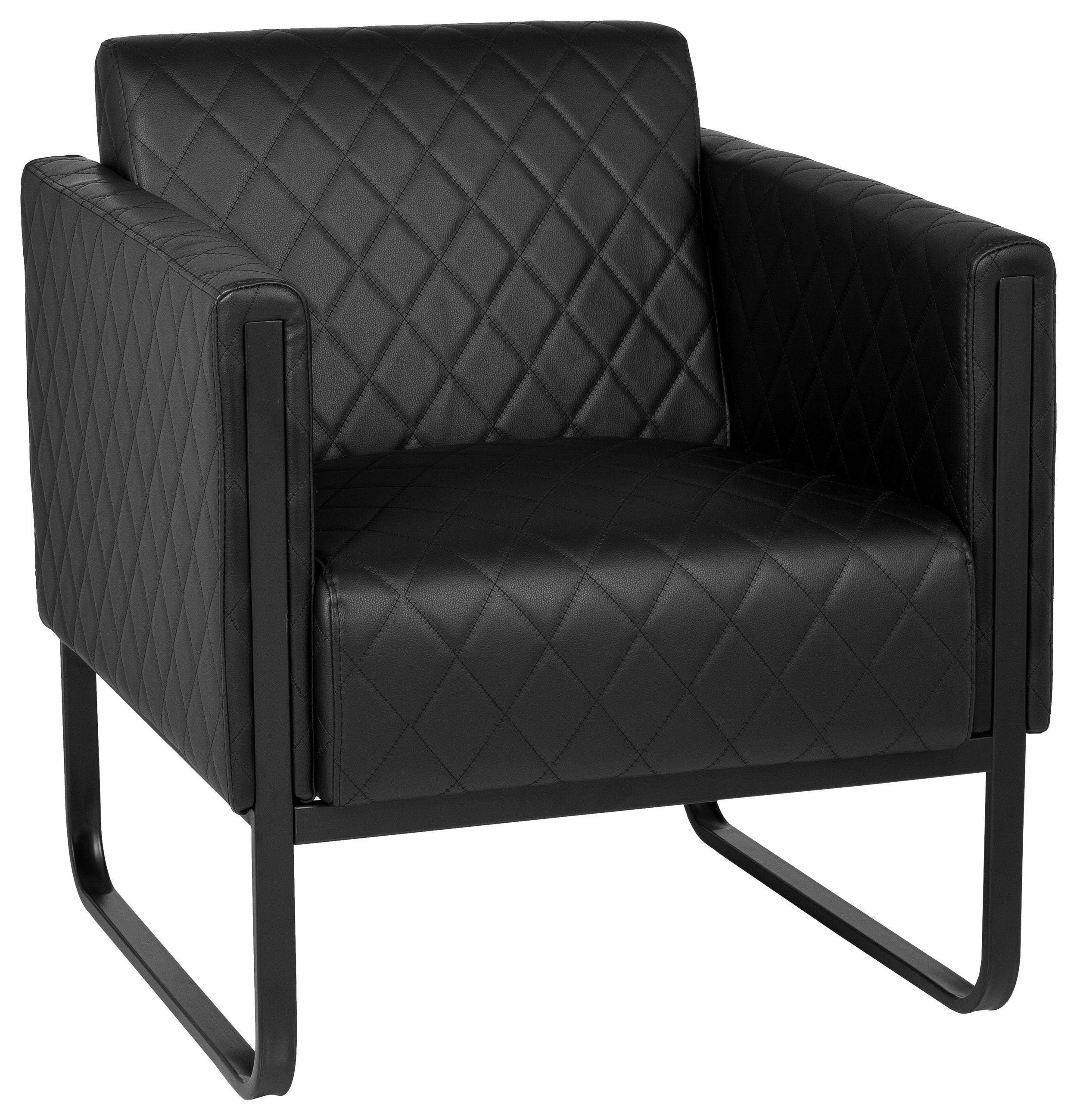 FÅTÖLJ i textil svart  - svart, Modern, metall/textil (67/78/71cm) - MID.YOU