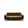 2,5-SITZER in Samt Braun  - Schwarz/Braun, Design, Textil/Metall (220/86/86-94cm) - SENSOO