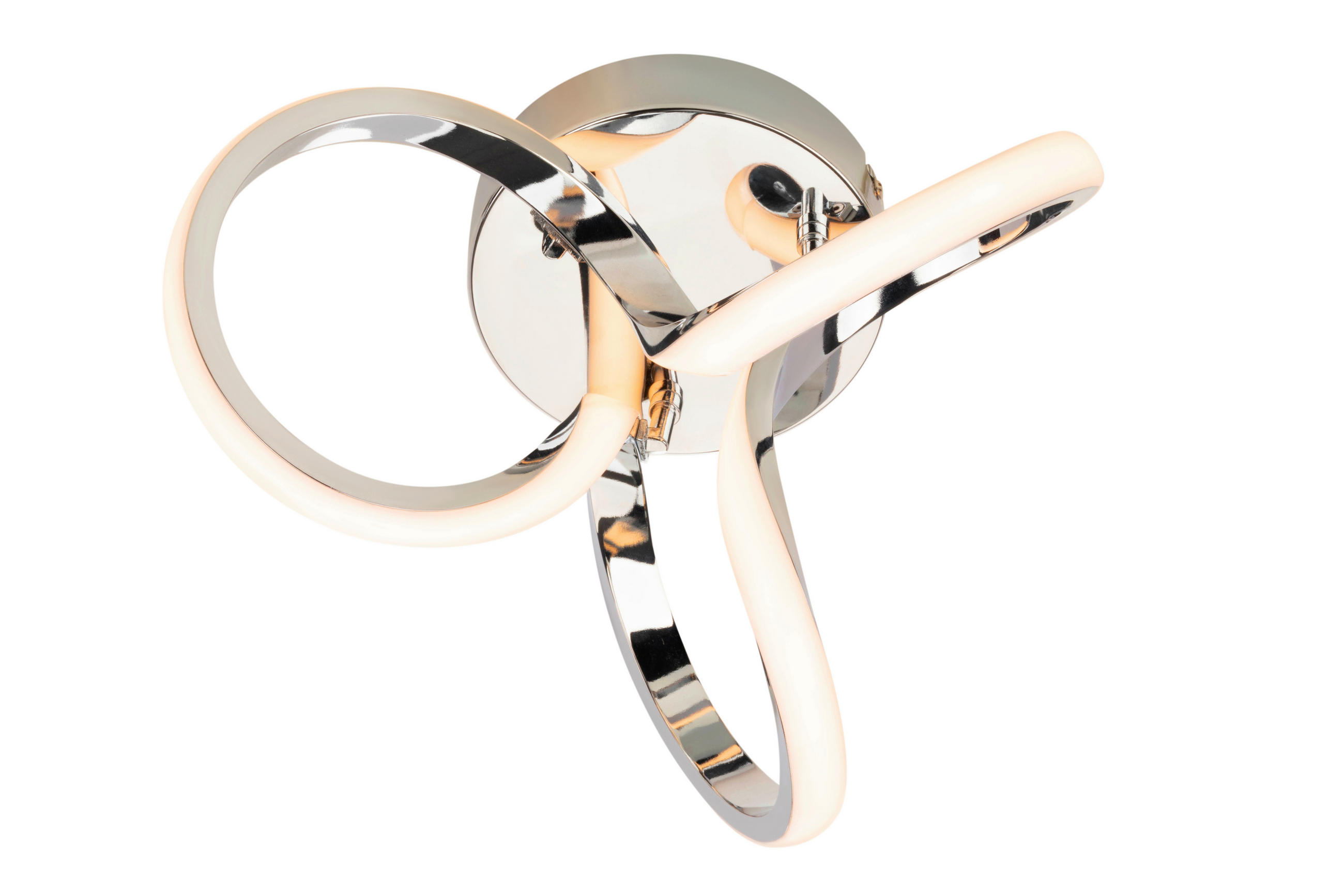 LED-DECKENLEUCHTE Anaheim 34,5/19 cm   - Chromfarben, Design, Kunststoff/Metall (34,5/19cm) - Novel