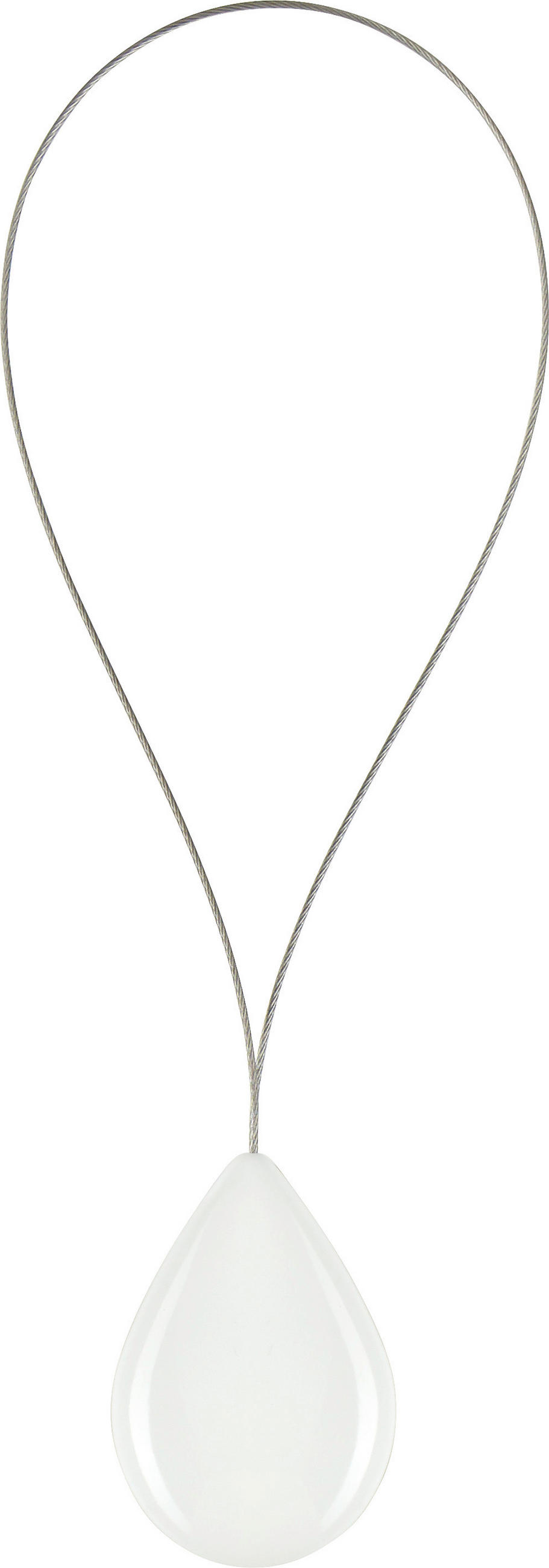 MÁGNESES FÜGGÖNYELKÖTŐ 45.5 cm  - fehér, Konventionell, műanyag/fém (45.5cm) - Homeware