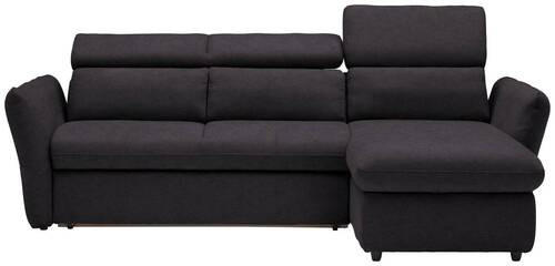 ECKSOFA in Mikrofaser Anthrazit  240/172 cm  - Anthrazit/Schwarz, Design, Kunststoff/Textil (240/172cm) - Stylife