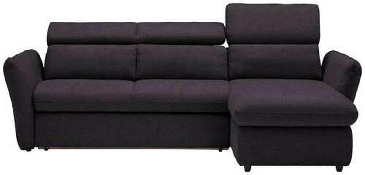 ECKSOFA in Mikrofaser Anthrazit  240/172 cm  - Anthrazit/Schwarz, Design, Kunststoff/Textil (240/172cm) - Stylife
