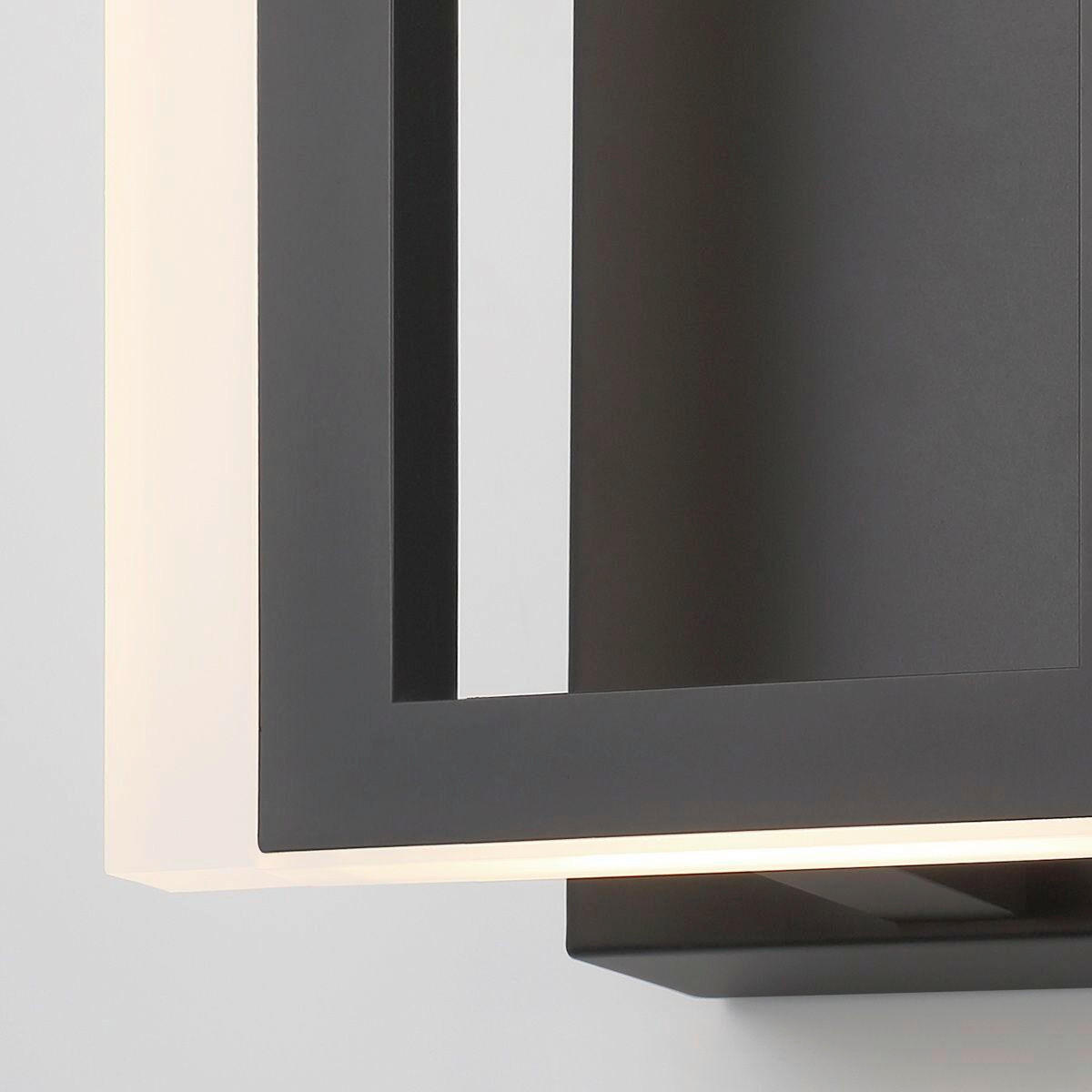 LED-WANDLEUCHTE Eurofase   - Schwarz, Design, Kunststoff/Metall (40,6/17,6/10,2cm) - Elstead Lighting