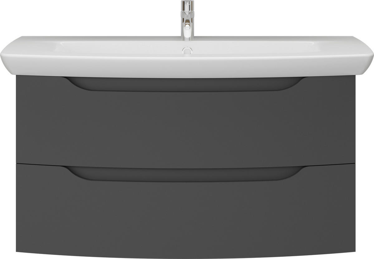 KOMBINOVANI UGRADNI UMIVAONIK  boja hrasta  - boja hrasta/bela, Moderno, pločasti materijal/keramika (90cm) - Ti'me