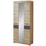 GARDEROBENSCHRANK 84/200/40 cm - Eichefarben/Schwarz, Design, Glas/Holzwerkstoff (84/200/40cm) - Voleo GARDEROBENSCHRANK 84/200/40 cm - Eichefarben/Schwarz, Design, Glas/Holzwerkstoff (84/200/40cm) - Voleo