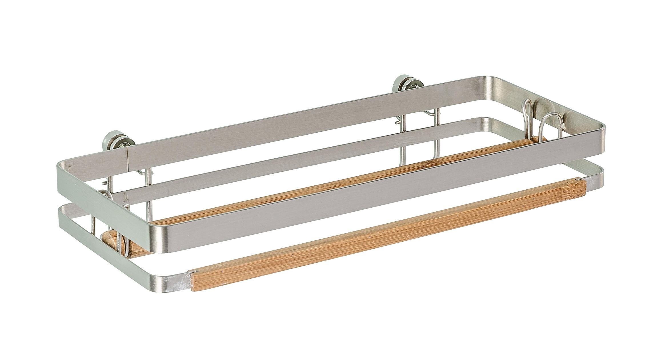 KÜCHENROLLENHALTER - Silberfarben/Braun, Design, Holz/Metall (31,5/4/13cm) - Wenko