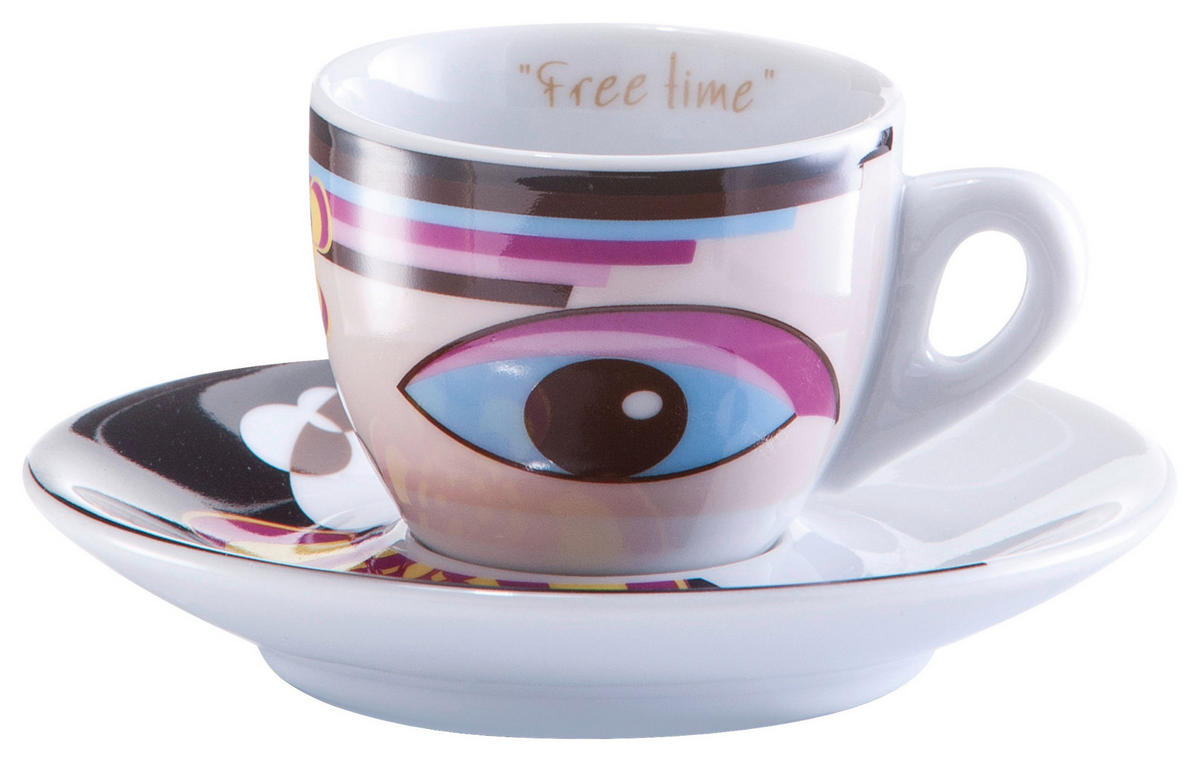 TASSENSET 12-teilig  - Multicolor, Basics, Keramik (32/13/9cm) - Zeller Present