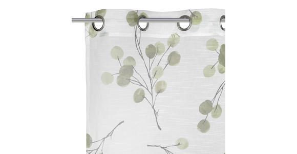 ÖSENVORHANG halbtransparent - Grün, KONVENTIONELL, Textil (135/245cm) - Esposa