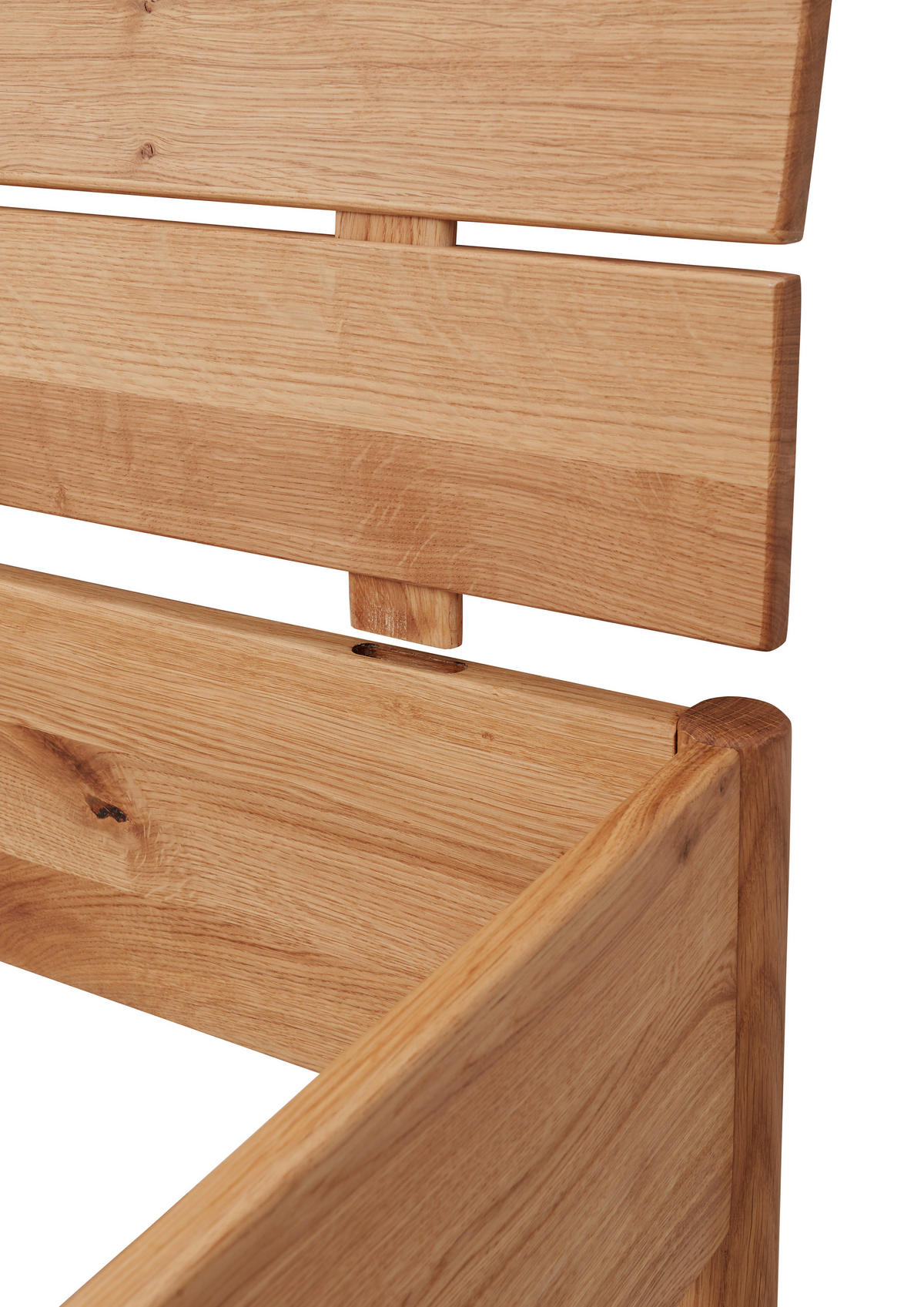 BETT 140/200 cm  in Wildeiche  - Wildeiche, KONVENTIONELL, Holz (140/200cm) - Linea Natura