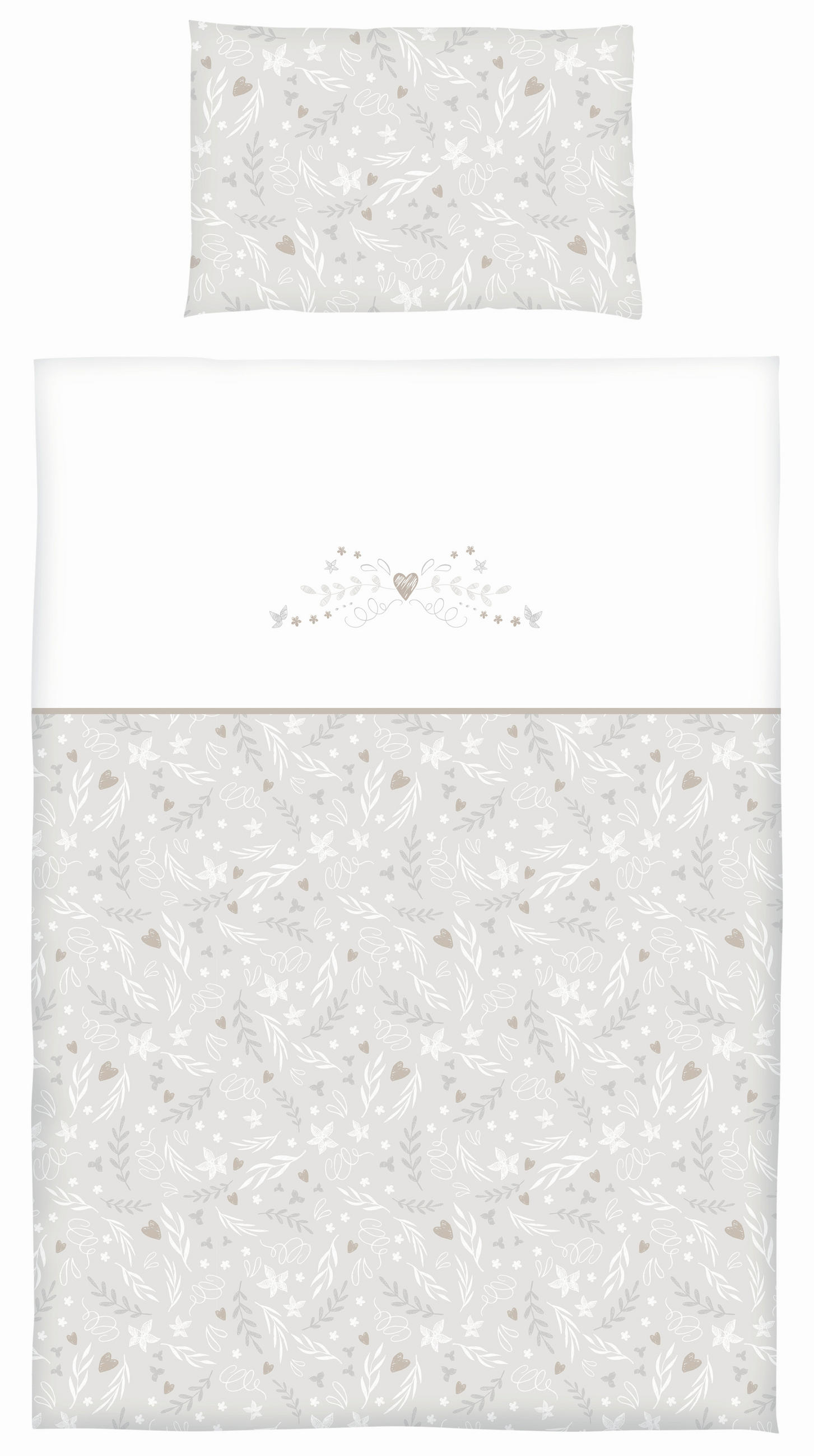 SET ZA DJEČJI KREVETIĆ  100/135 cm     - taupe, Basics, tekstil (100/135cm) - Patinio