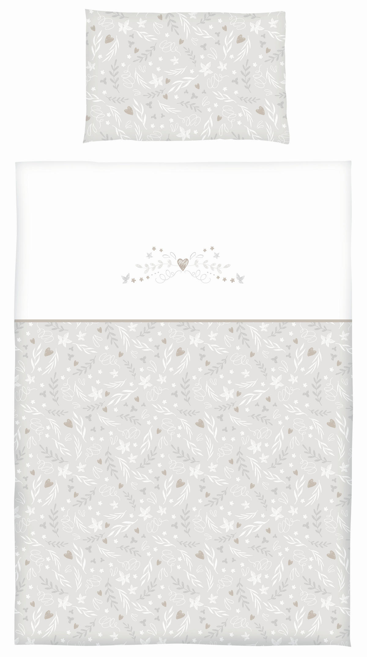 SET ZA DJEČJI KREVETIĆ  100/135 cm     - taupe, Basics, tekstil (100/135cm) - Patinio